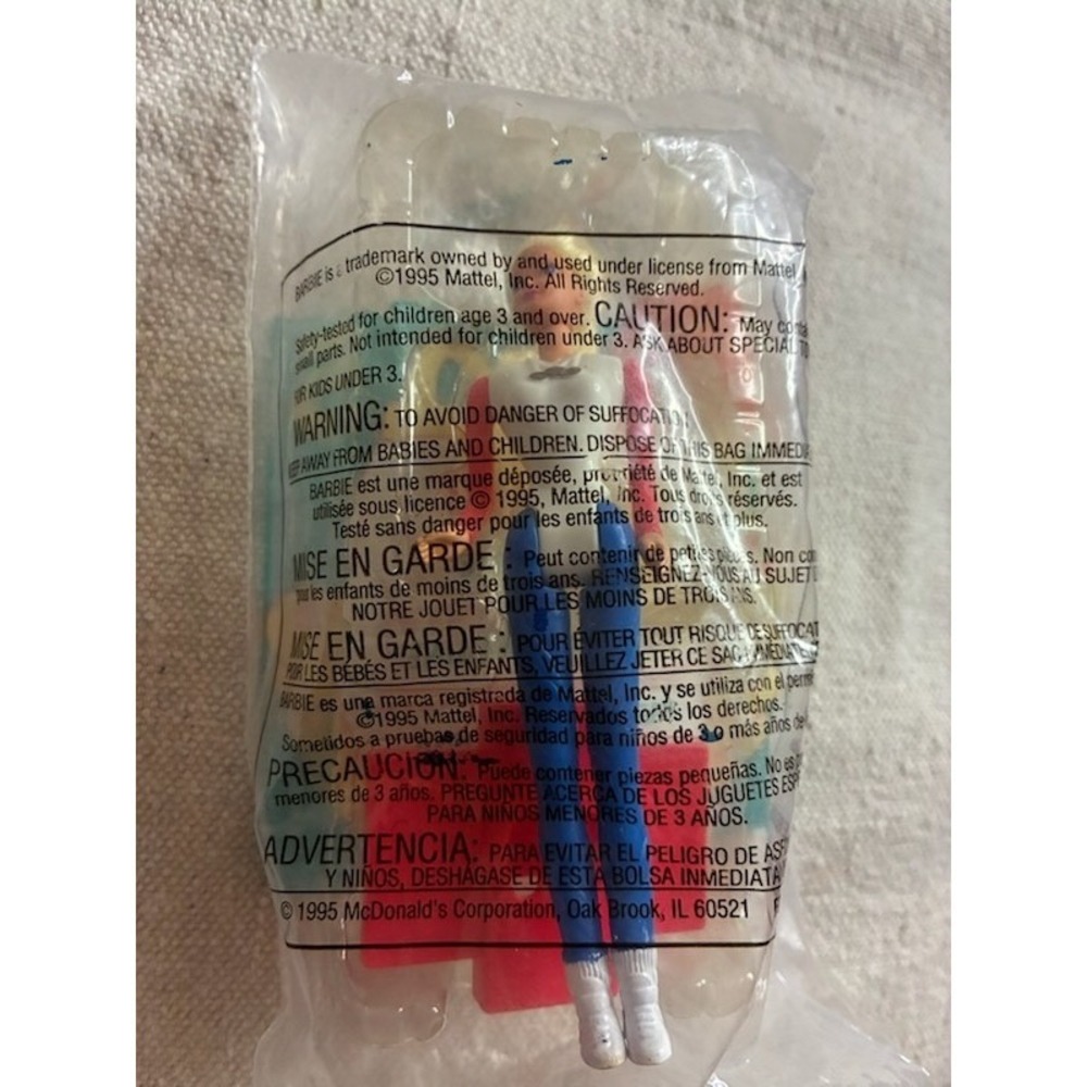 Vintage 1995 McDonalds Happy Meal USA Barbie Figurine Toy 5 Sealed NIP Mattel